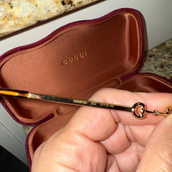 Gucci Gold Sunglasses for Women - Picture 5 of 10